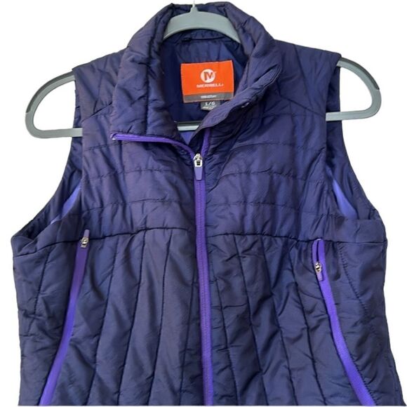 Merrell Women’s Navy And Indigo Quilted Full Zip Thinsulate Vest, Size L, EUC - Picture 2 of 11